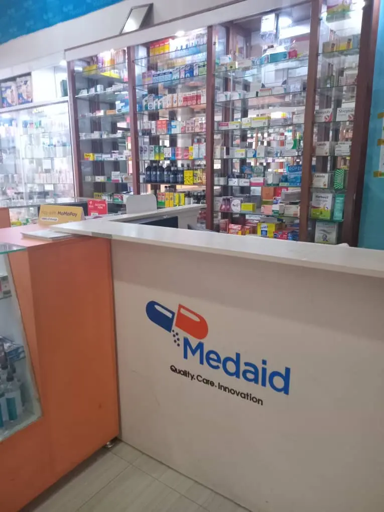 Inside Medaid Pharmacy at Akamwesi Mall
